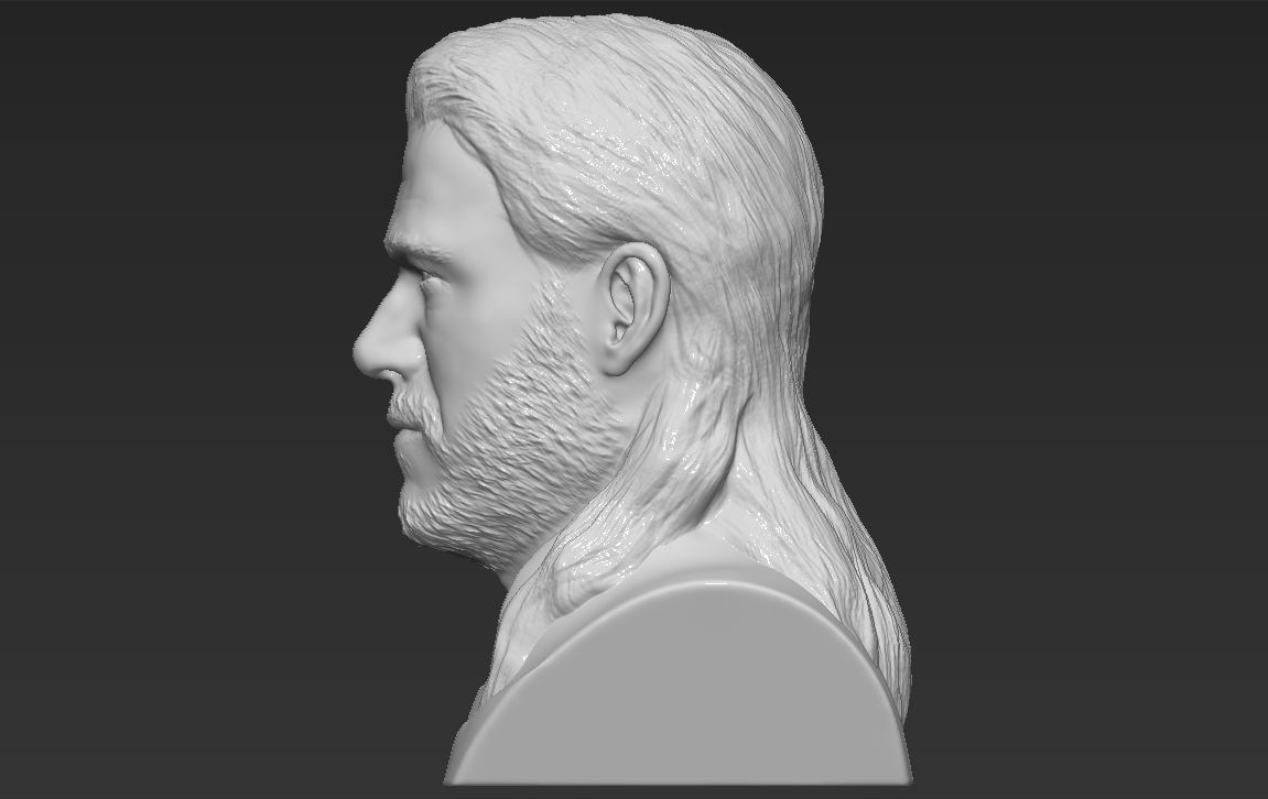 Thor Chris Hemsworth Avengers bust 3D printing ready stl obj 3D print model_5
