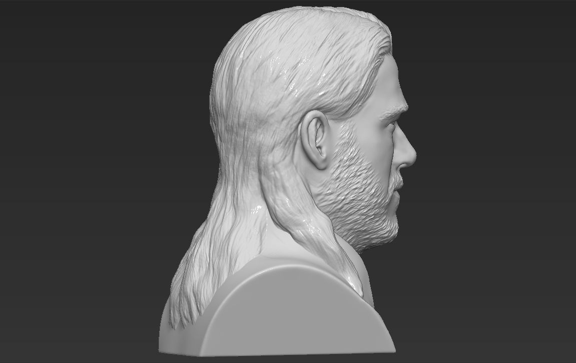 Thor Chris Hemsworth Avengers bust 3D printing ready stl obj 3D print model_14