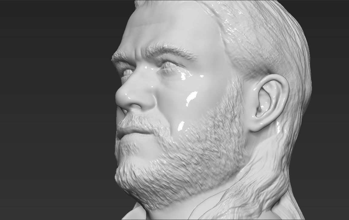 Thor Chris Hemsworth Avengers bust 3D printing ready stl obj 3D print model_20