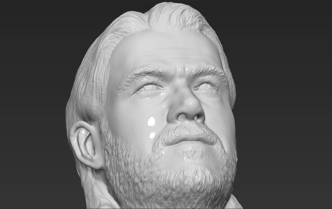 Thor Chris Hemsworth Avengers bust 3D printing ready stl obj 3D print model_15