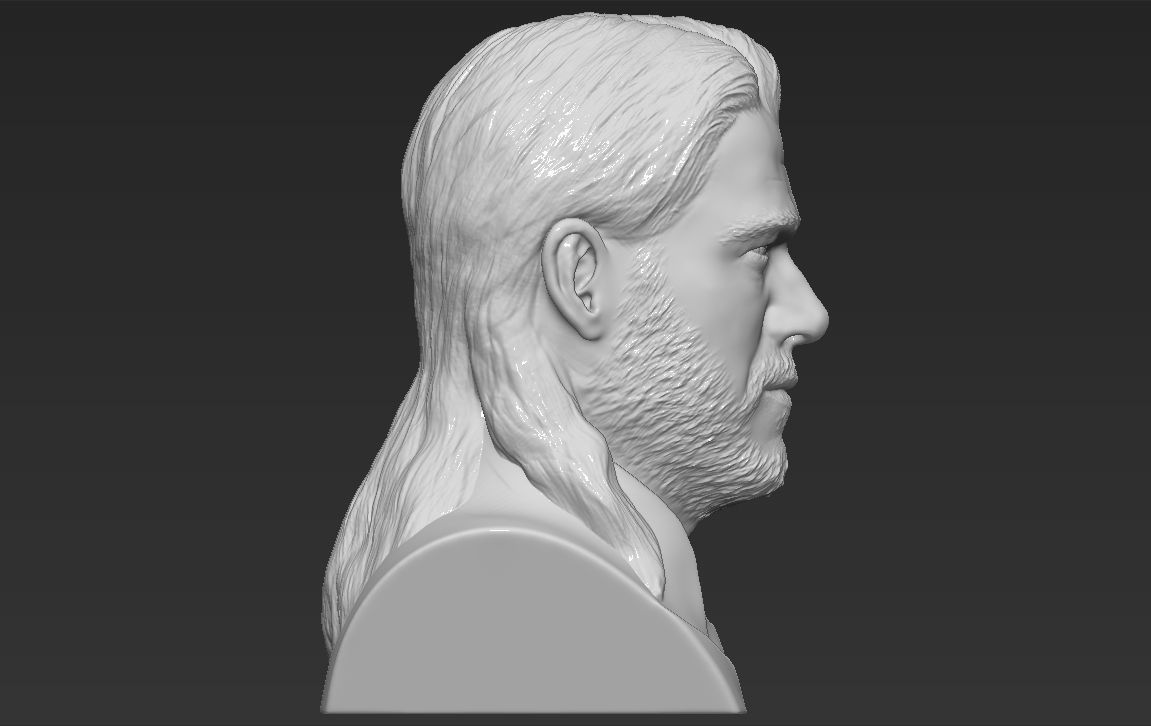 Thor Chris Hemsworth Avengers bust 3D printing ready stl obj 3D print model_8