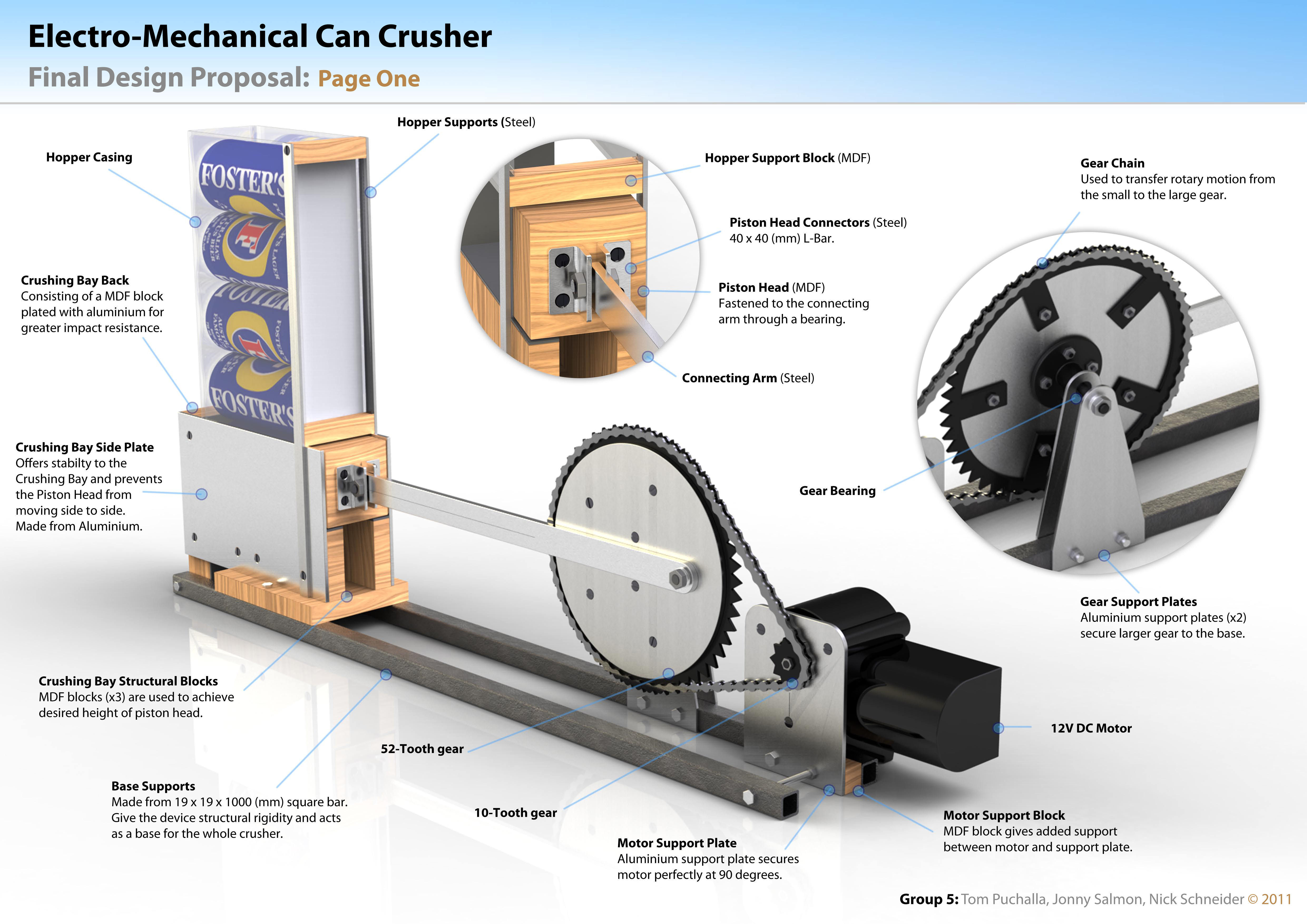Electromechanical can crusher Free 3D model_1