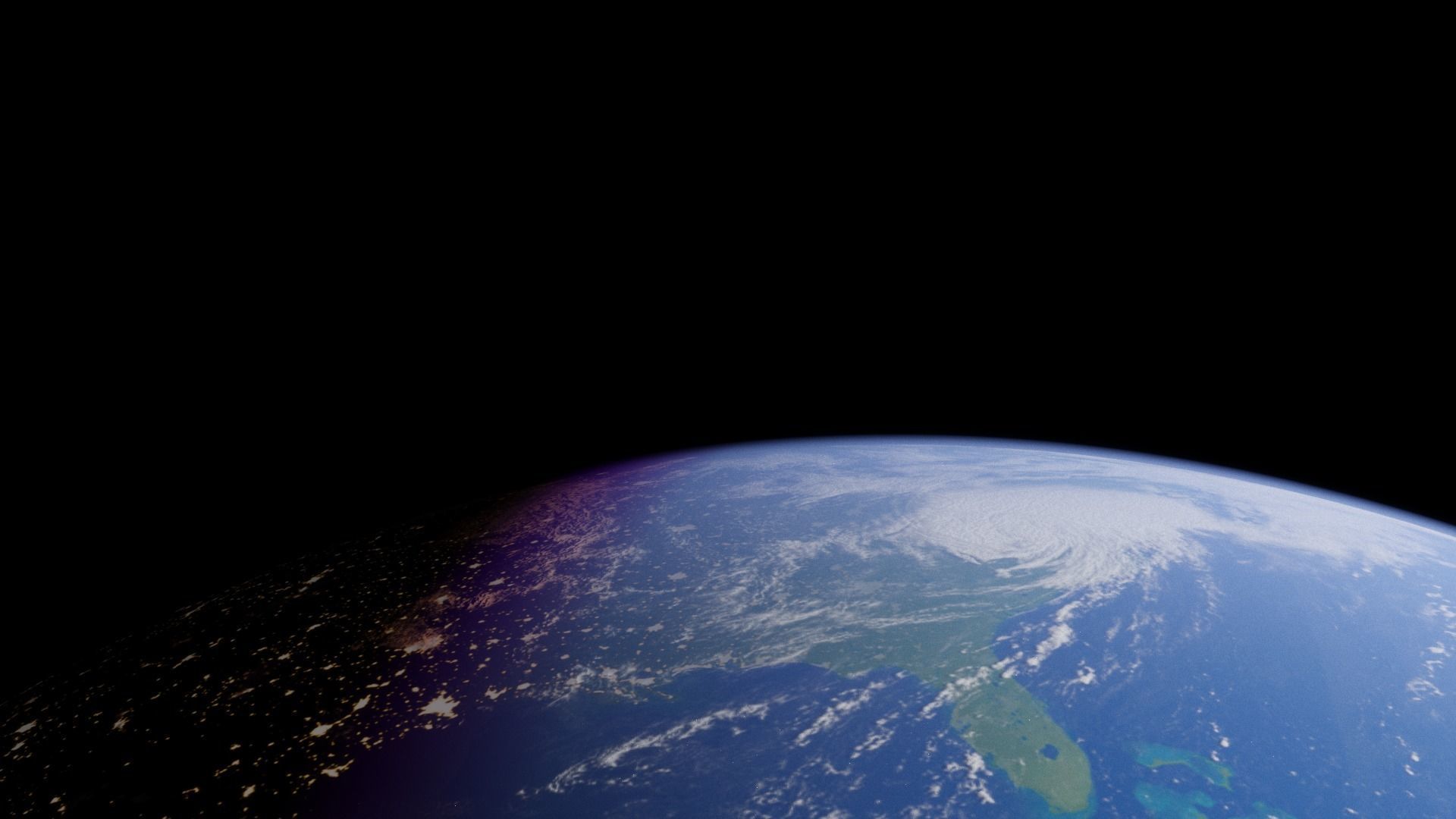 Planet Earth - Complete with atmosphere and dynamic night lights 3D model_3