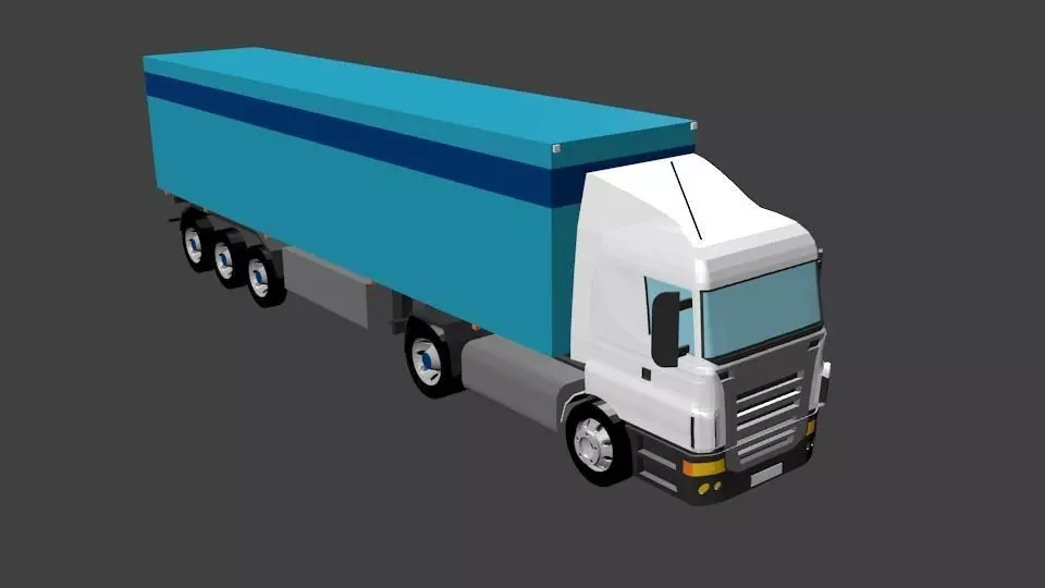 Truck Box Low-poly 3D model