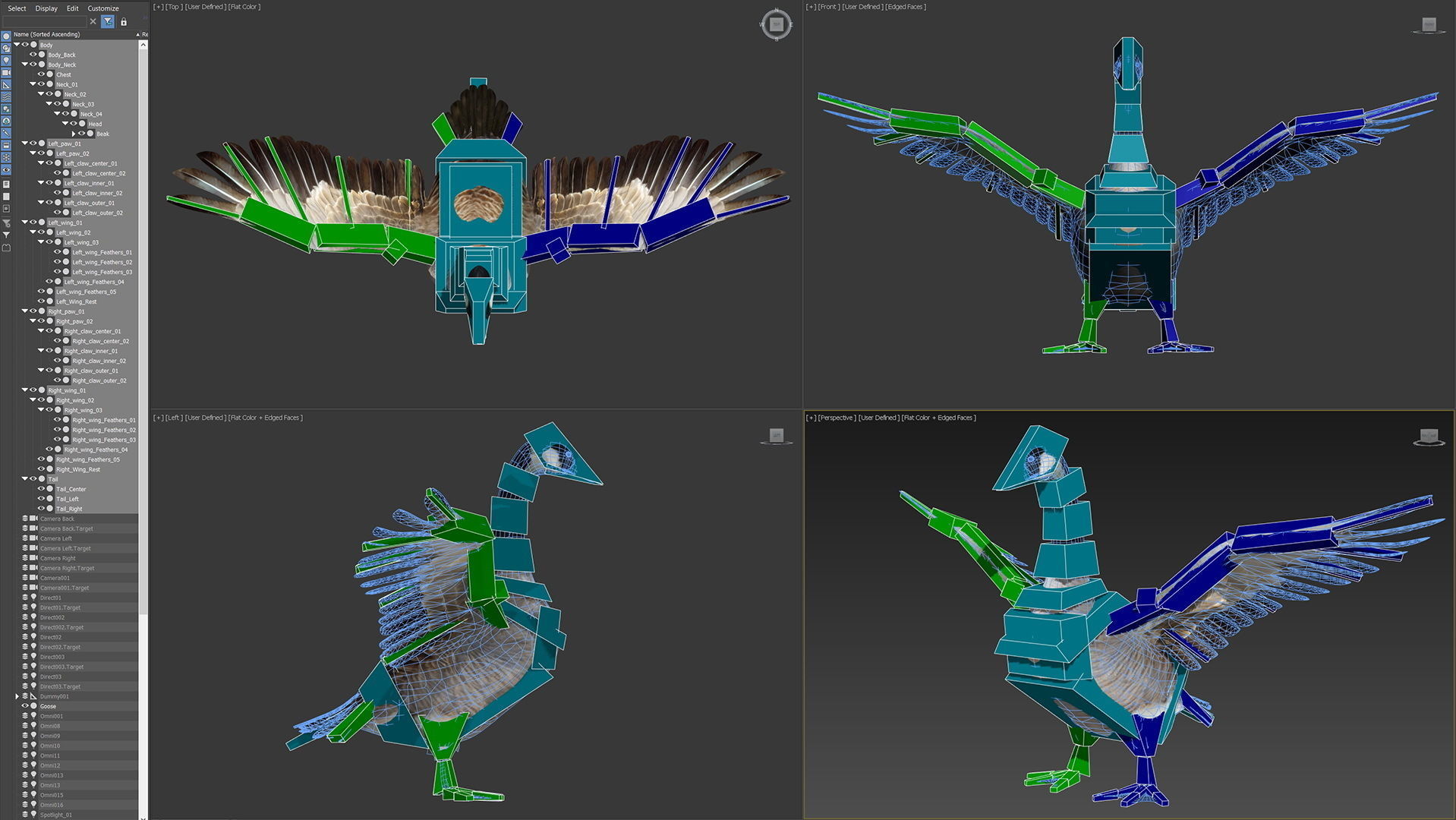 Animated Canada Goose 3D model_19