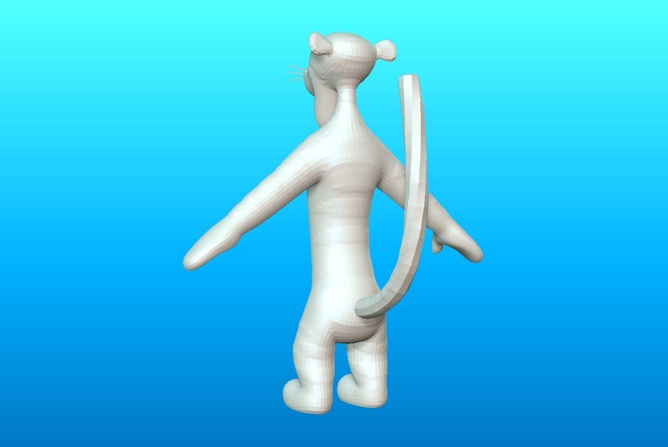 Tigger jumping in air 3D model_17