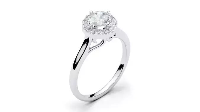 Vintage halo ring