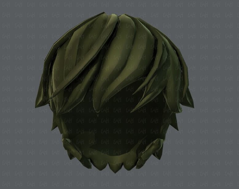3D Hair style for boy V22 Low-poly 3D model_43