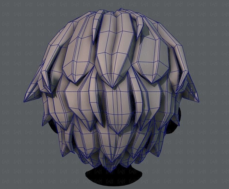 3D Hair style for boy V22 Low-poly 3D model_29