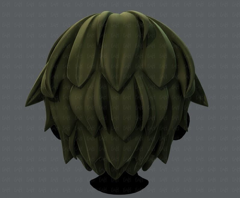 3D Hair style for boy V22 Low-poly 3D model_5