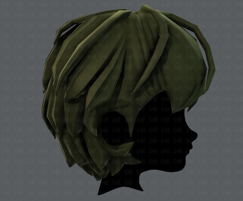 3D Hair style for boy V22 Low-poly 3D model_19