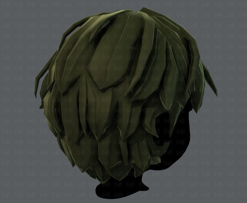 3D Hair style for boy V22 Low-poly 3D model_20