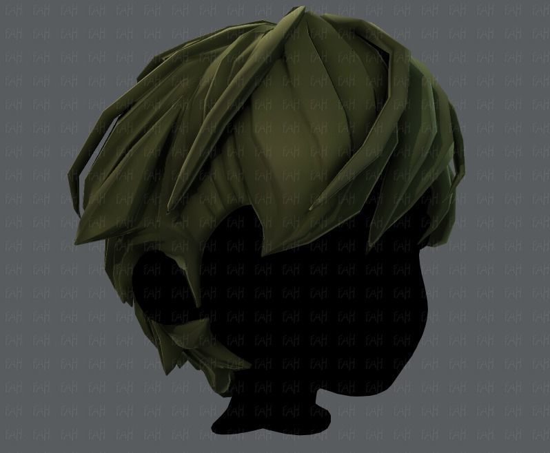 3D Hair style for boy V22 Low-poly 3D model_18