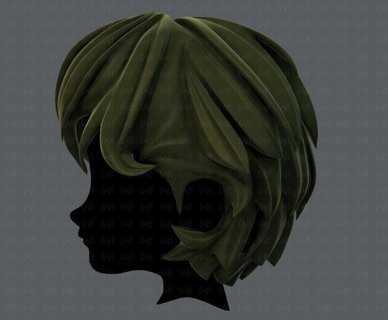 3D Hair style for boy V22 Low-poly 3D model_7