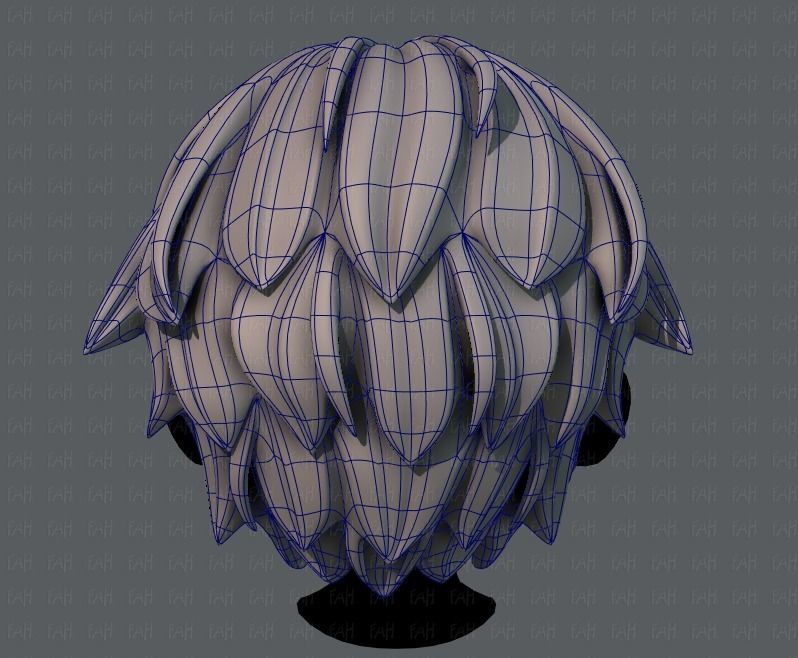 3D Hair style for boy V22 Low-poly 3D model_13