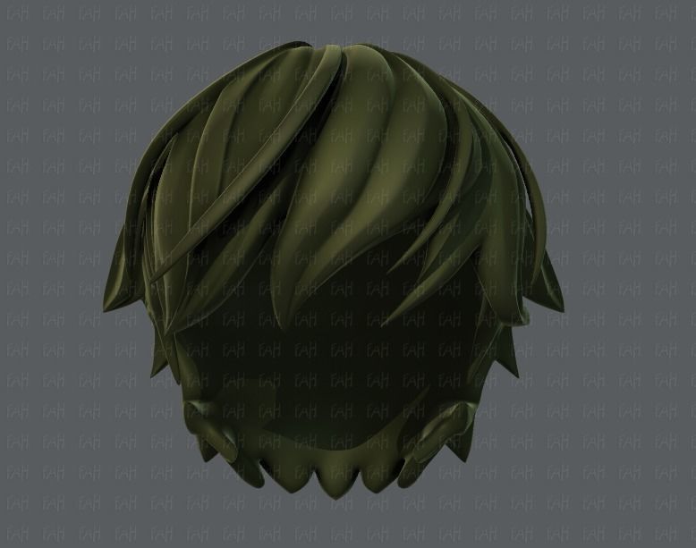 3D Hair style for boy V22 Low-poly 3D model_41