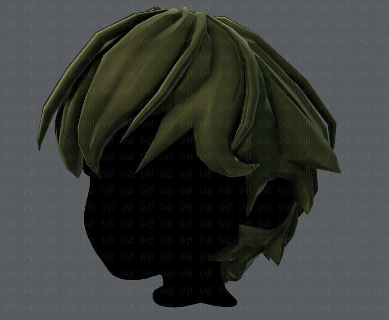 3D Hair style for boy V22 Low-poly 3D model_24