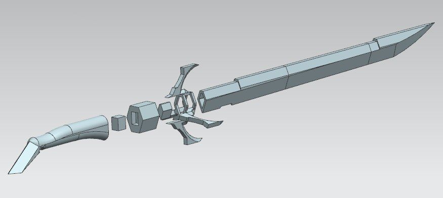 Corvos blade 3D print model_1