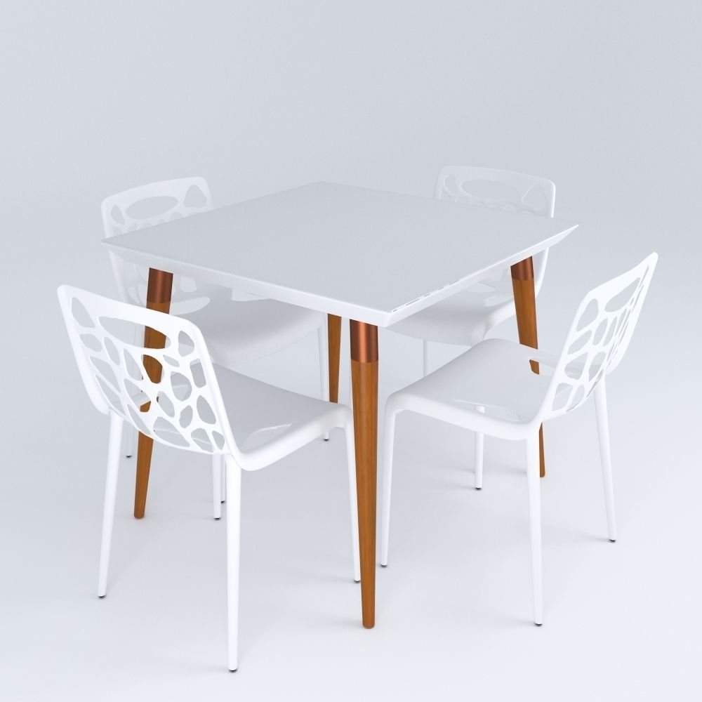 Giovanna Table and chairs 3D model_1