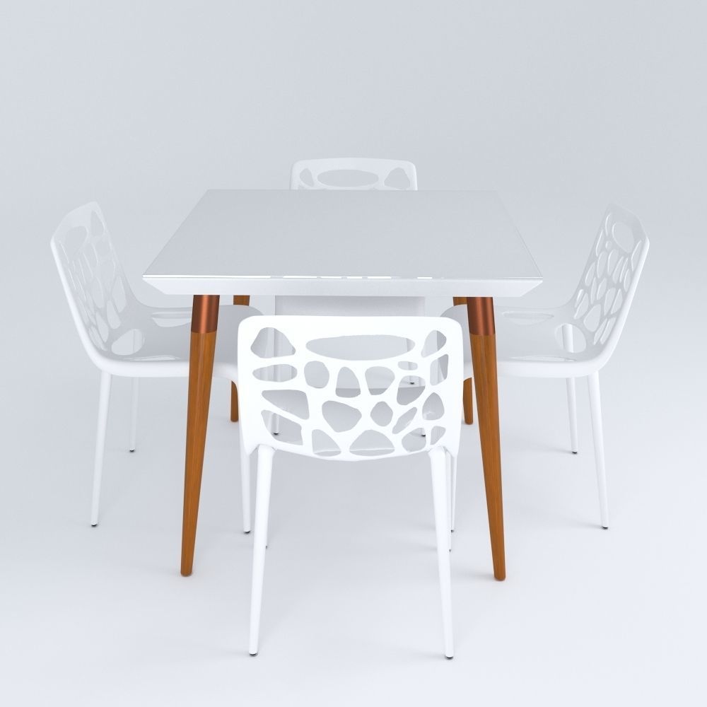 Giovanna Table and chairs 3D model_2