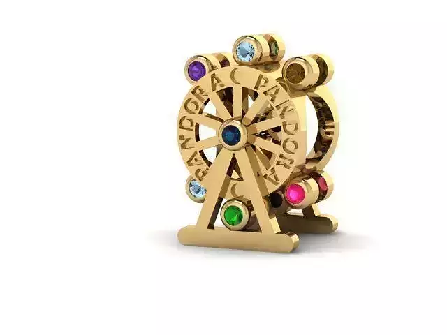 colorful ferris wheel charm ball  3D print model