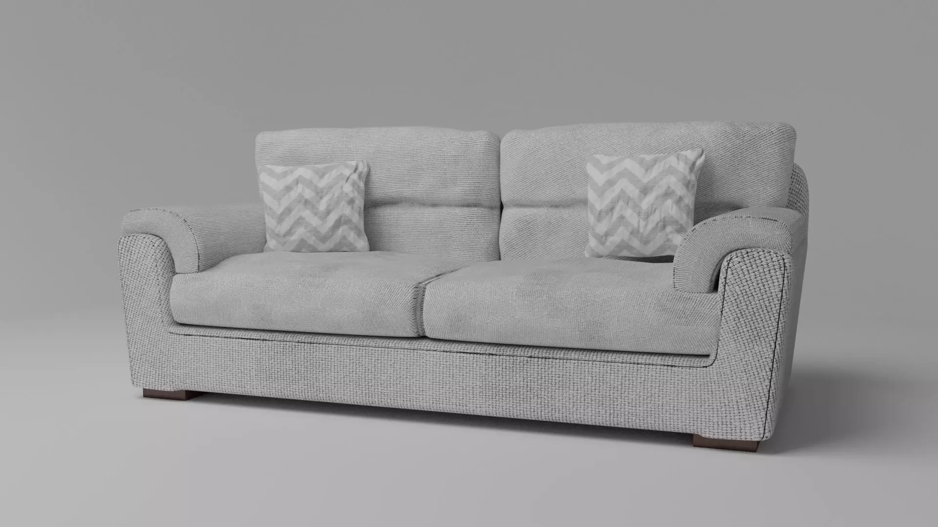 Simple Sofa Two seat sofa 3D model_0