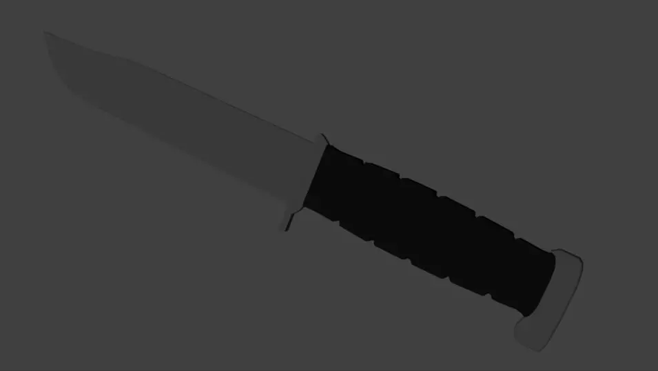 Simple Military Knife Free low-poly 3D model