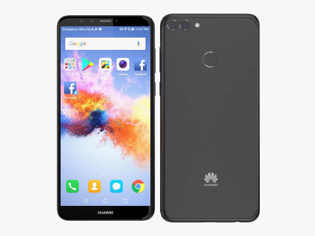 Huawei Y9 2018 Black 3D model_0