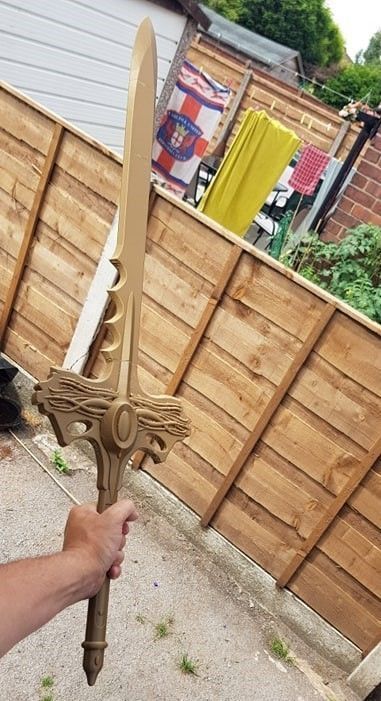 Goldar sword from mighty morphin power rangers 3D print model_10