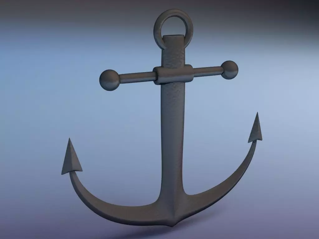 Cartoon Anchor 3D model_0