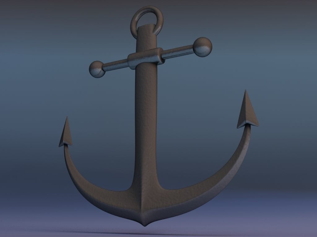 Cartoon Anchor 3D model_2