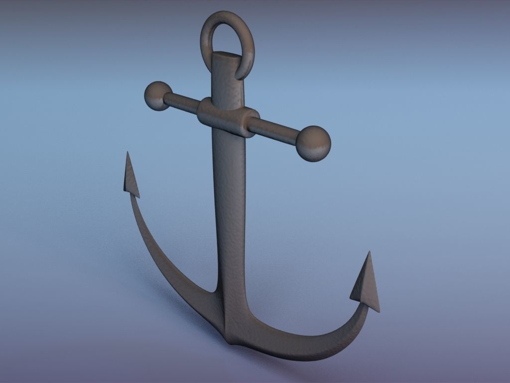 Cartoon Anchor 3D model_1