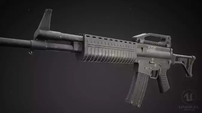 SS2 Assault Rifle Free low-poly 3D model