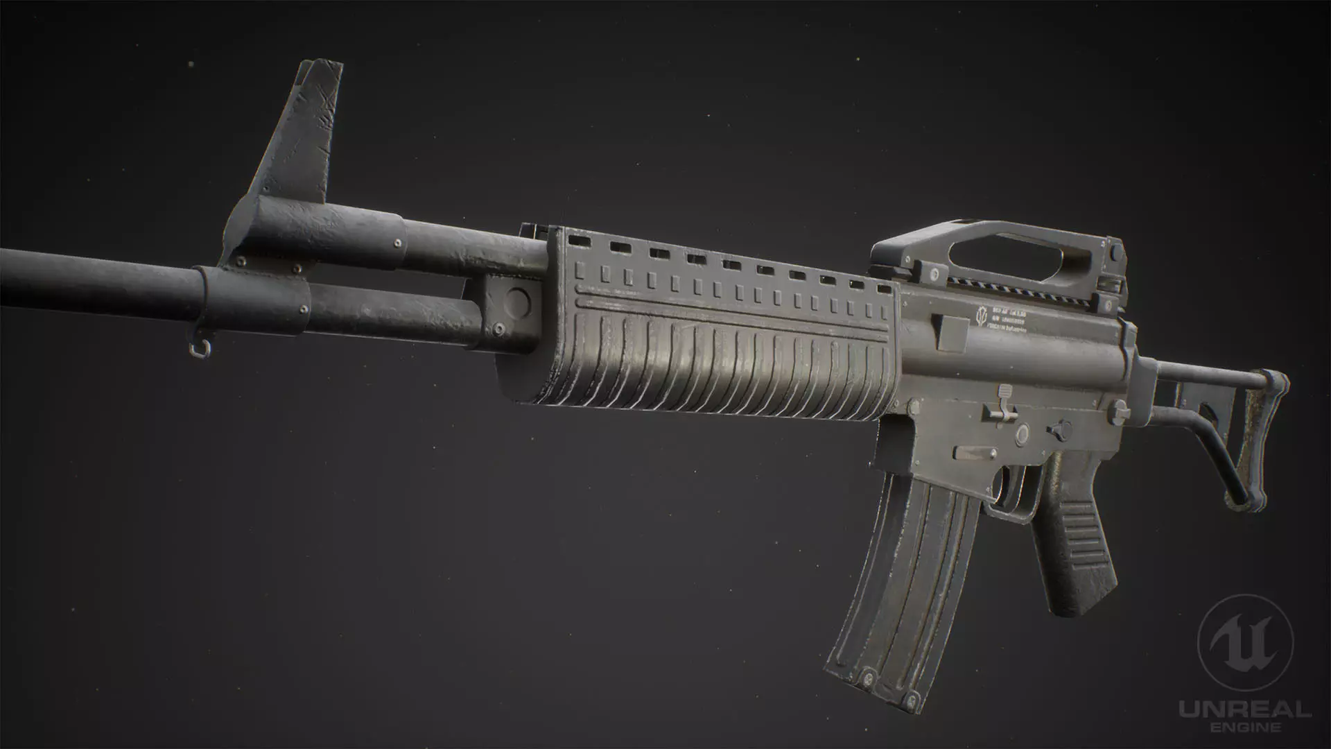 SS2 Assault Rifle Free low-poly 3D model_0