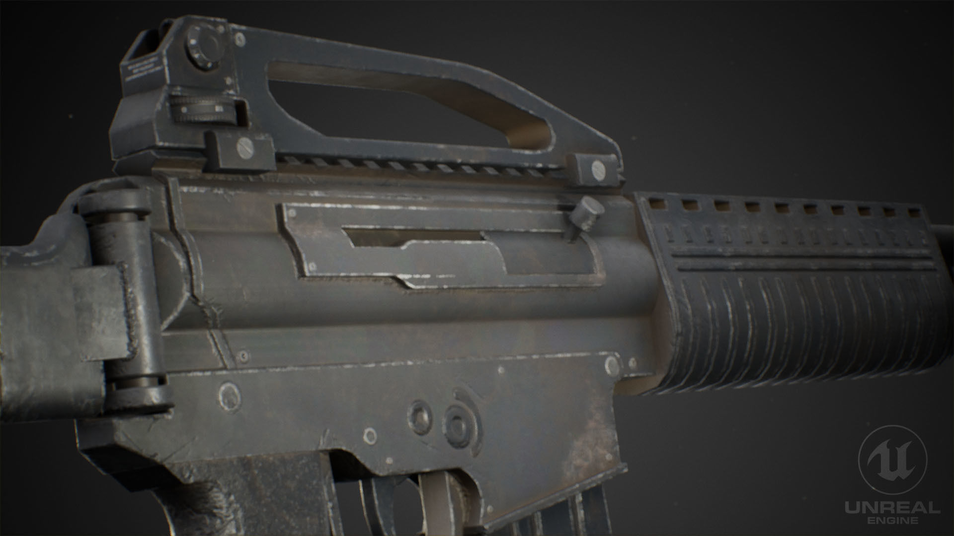 SS2 Assault Rifle Free low-poly 3D model_1