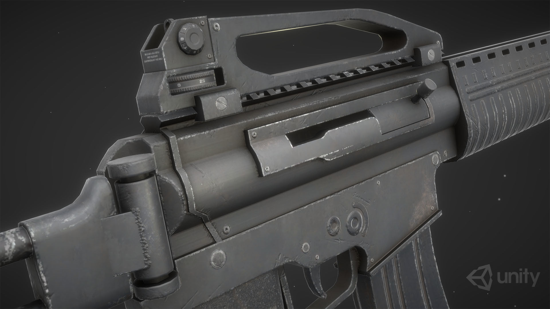 SS2 Assault Rifle Free low-poly 3D model_5