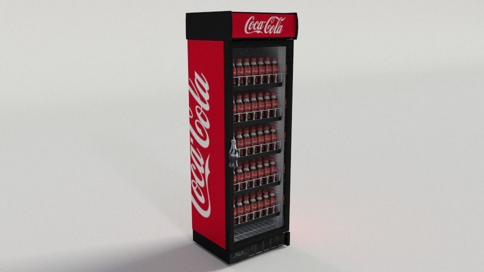 Coca-Cola Vending Machine 4 Low-poly 3D model_3