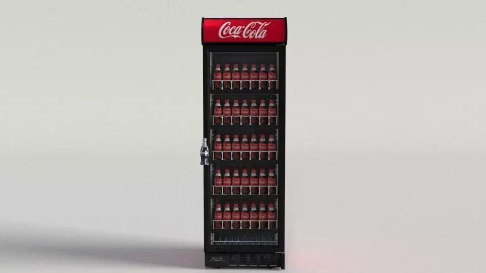 Coca-Cola Vending Machine 4 Low-poly 3D model_0