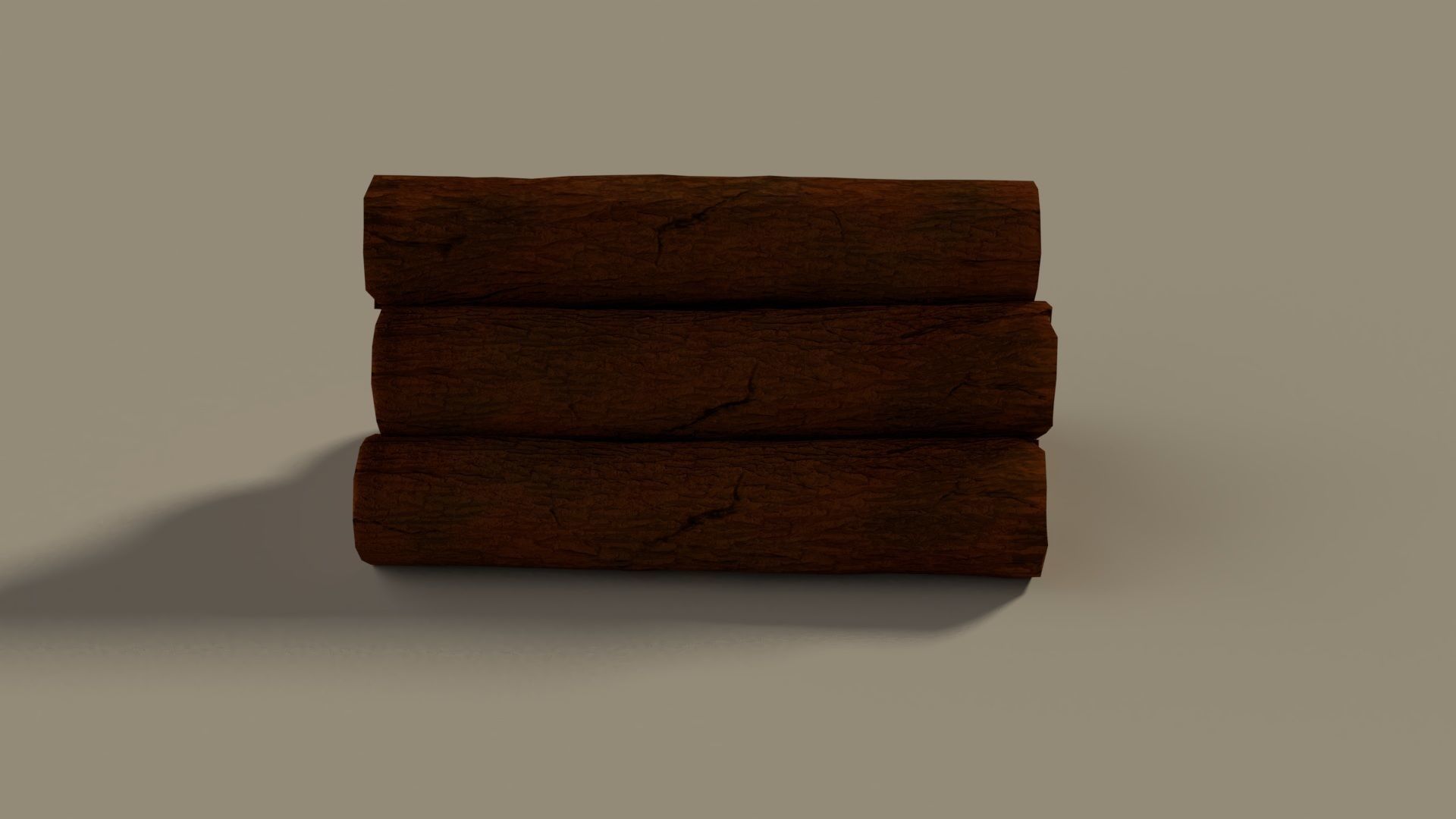 Wood Log Pile Low Poly Low-poly 3D model_12
