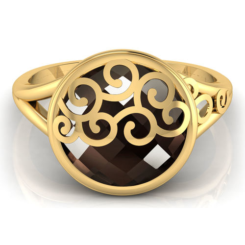 Brown Stone Ring 3D print model