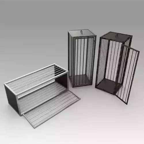 Medieval cages 3D model