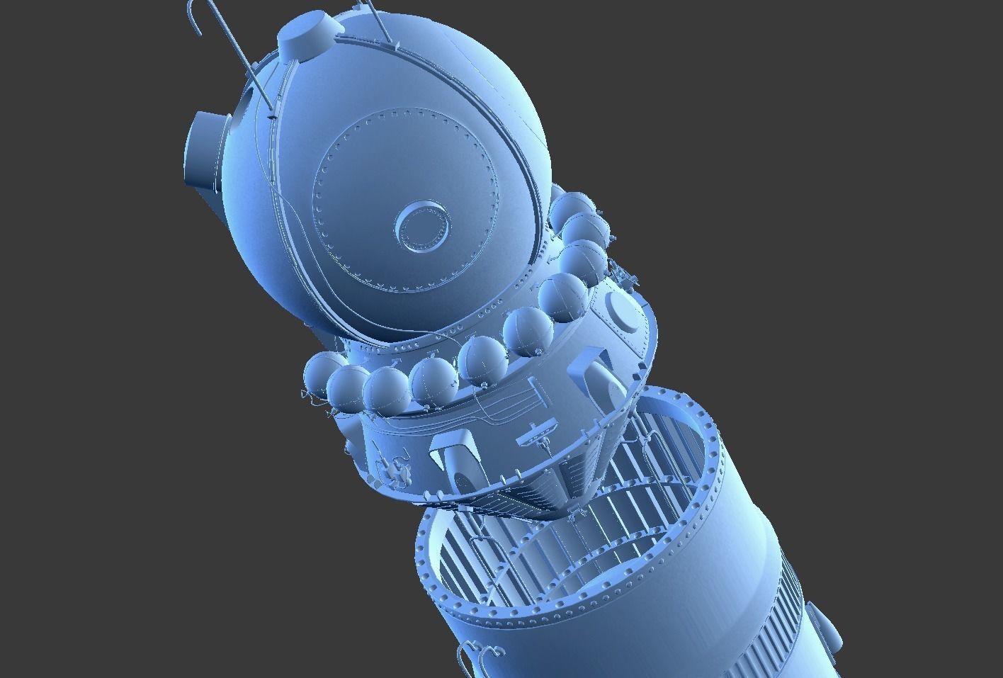 R-7 Rocket Vostok 3D model_14