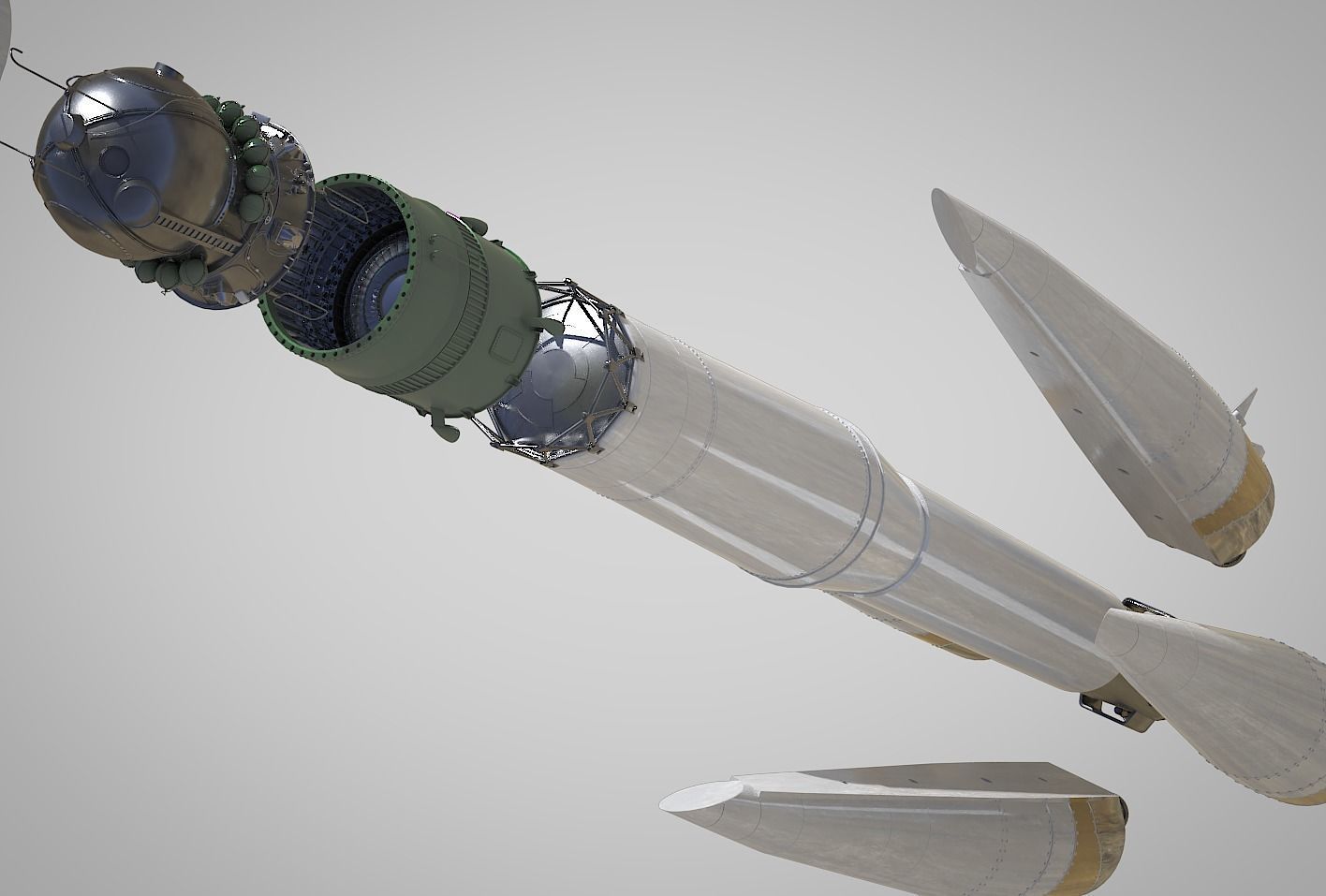 R-7 Rocket Vostok 3D model_3