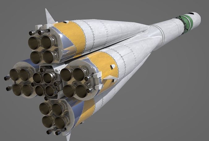 R-7 Rocket Vostok 3D model
