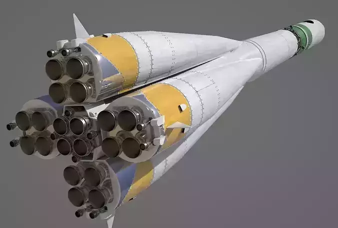 R-7 Rocket Vostok 3D model