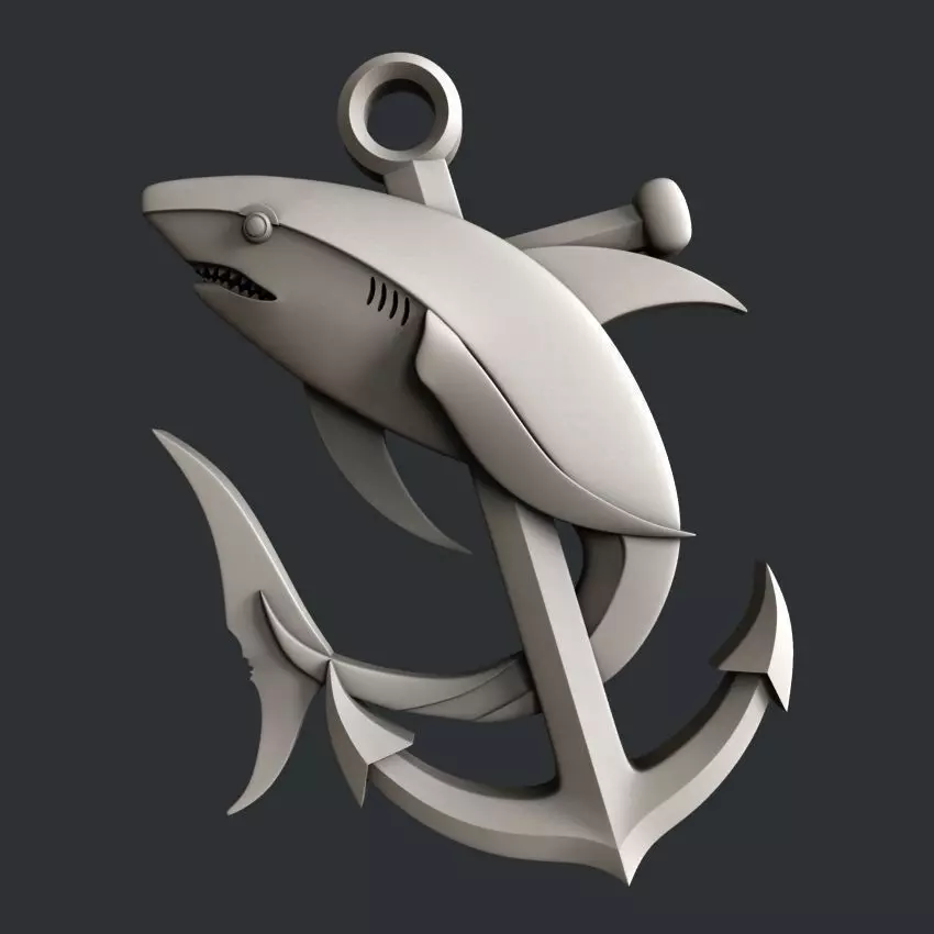 3d STL models for CNC shark 3D model