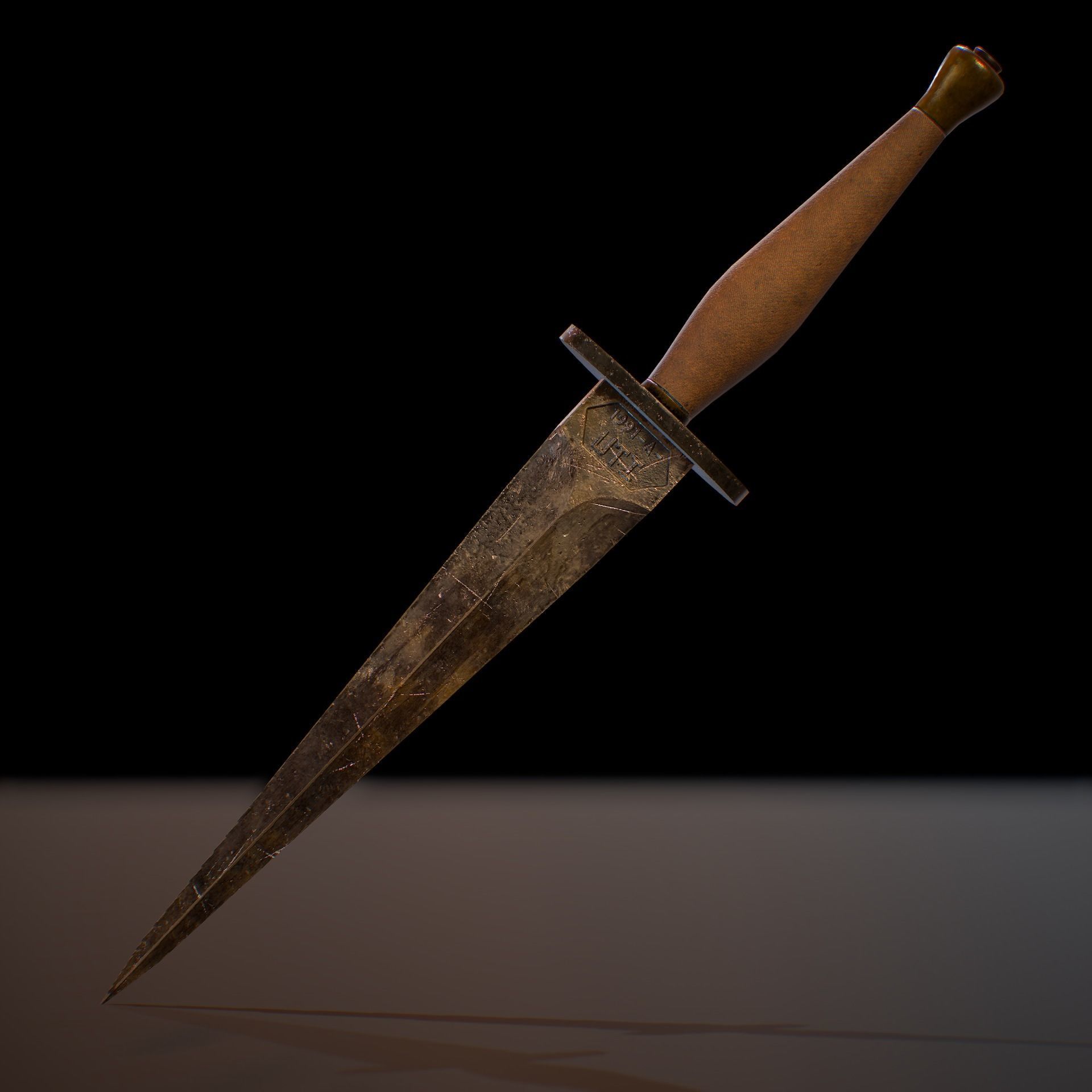 HIE Game Ready Dagger D171123 Free low-poly 3D model_6