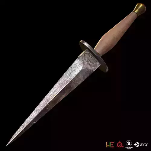 HIE Game Ready Dagger D171123 Free low-poly 3D model