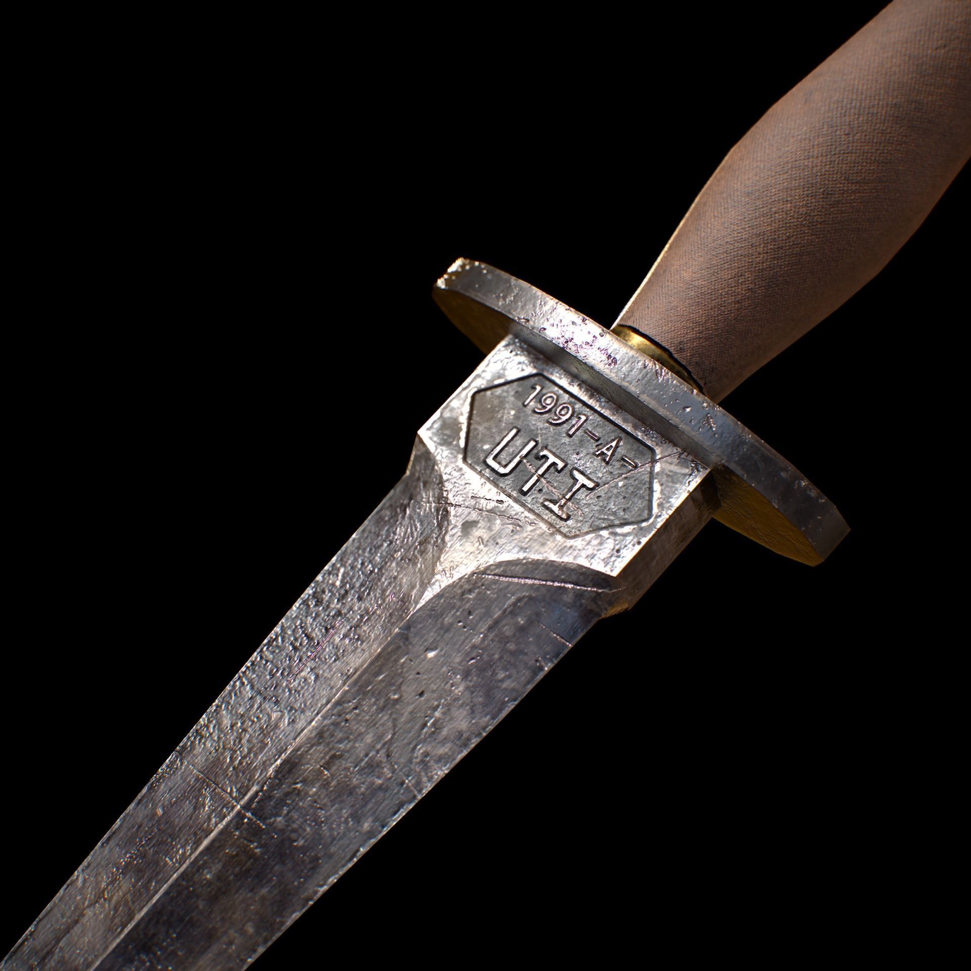 HIE Game Ready Dagger D171123 Free low-poly 3D model_4