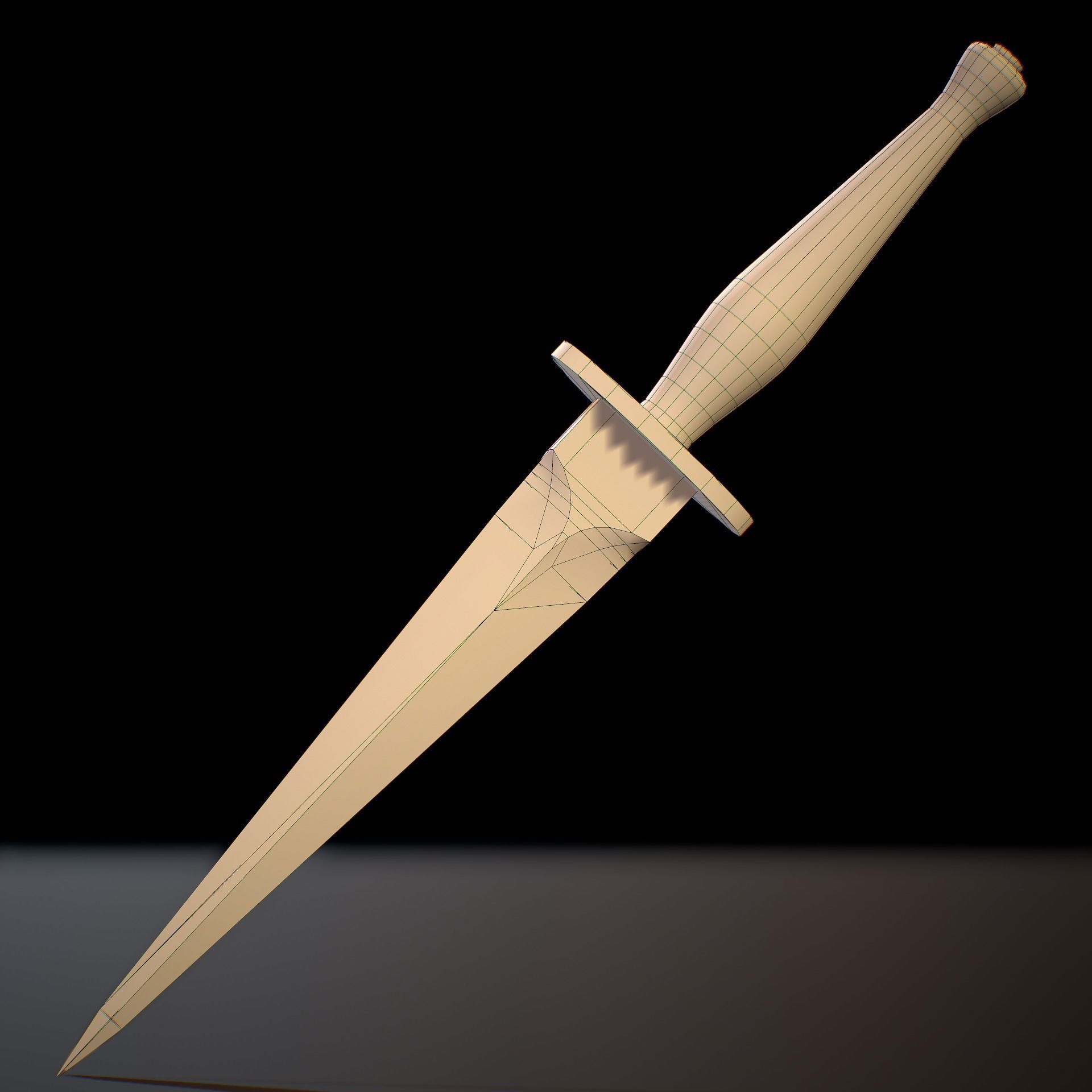HIE Game Ready Dagger D171123 Free low-poly 3D model_7